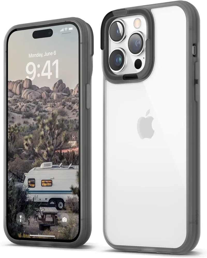 Elago Dual Case - Ανθεκτική Διάφανη Θήκη Apple iPhone 14 Pro Max - Black (ES14DU67PRO-BK)