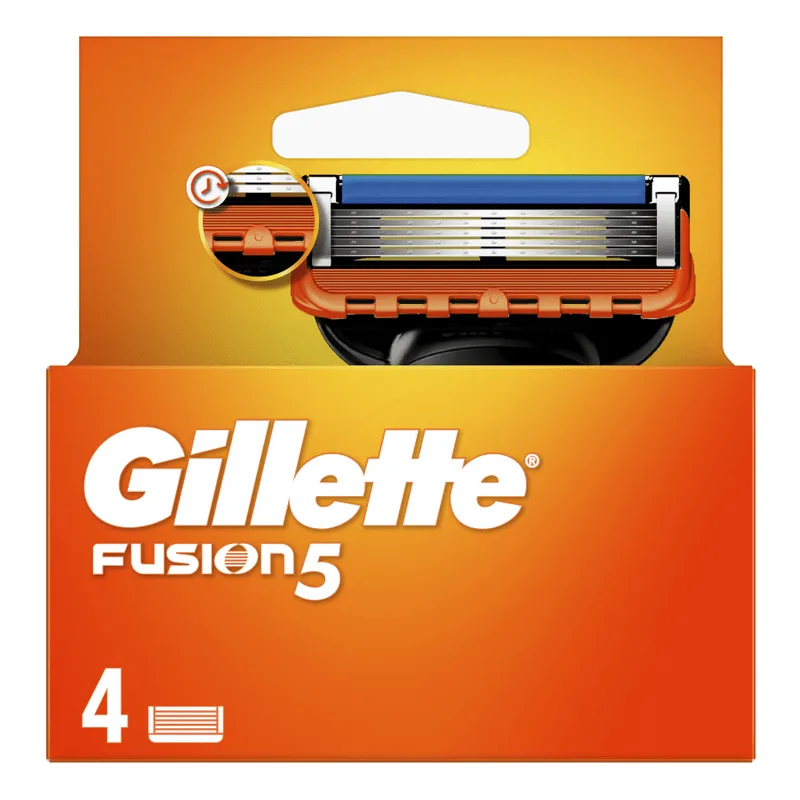 Ανταλλακτικές Κεφαλές GILLETTE Fusion 5 Λεπιδίων 4Τμχ