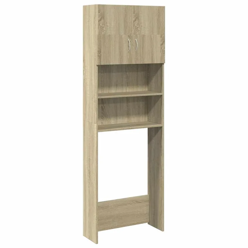 vidaXL Ντουλάπι Πλυντηρίου Χρώμα Sonoma Δρυς 64x25,5x190εκ Επεξ. Ξύλο