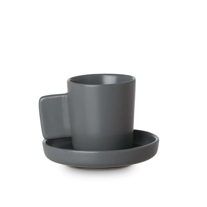 Φλυτζάνι Καφέ-Espresso New Bone Fine Grind 90ml Γκρι Estia 07-35525 (Σετ 6 Τεμάχια) (Υλικό: Πορσελάνη, Χρώμα: Γκρι) - estia - 07-35525