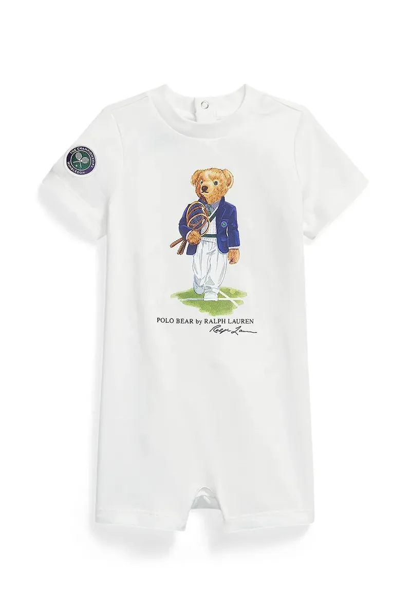 Polo Ralph Lauren φορμάκι με κοντά μανίκια παιδικό βαμβακερό Wimbledon
