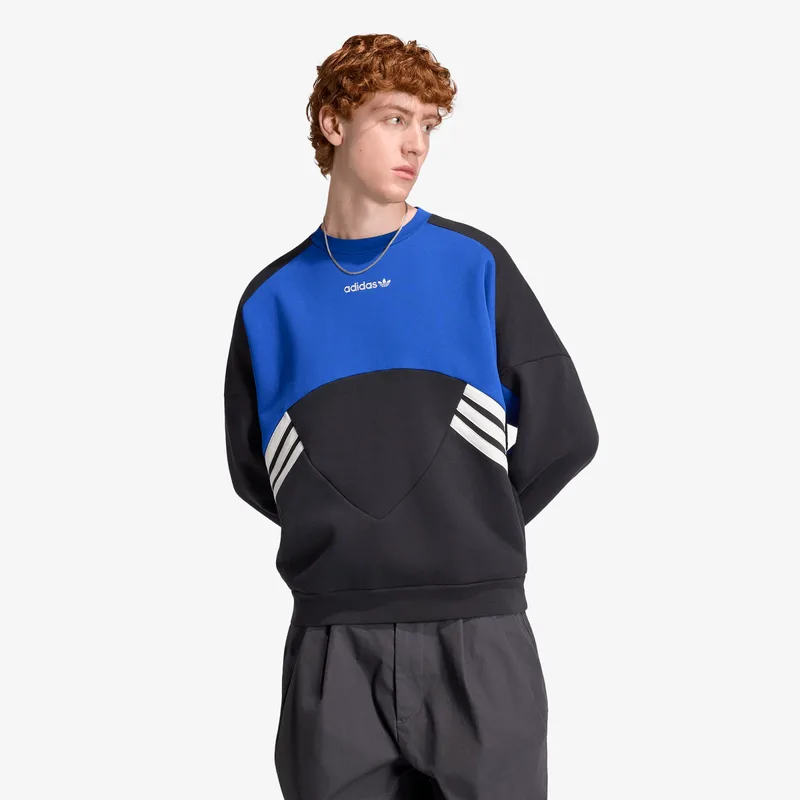 Φούτερ adidas Cutline Crewneck Sweatshirt Black/ Team Royal Blue M