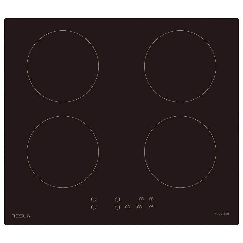 Tesla HI6401MB, 7200W, 4 ζώνες, 9 στάδια, Χρονοδιακόπτης, Ένδειξη υπολειπόμενης θερμότητας, Προστασία παιδιών, Μαύρο