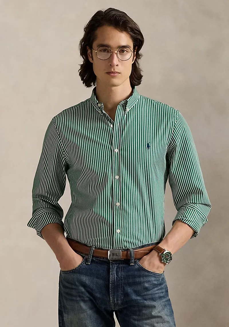 Polo Ralph Lauren Πουκάμισο της σειράς Stripe - 710929344 024 New Forest White