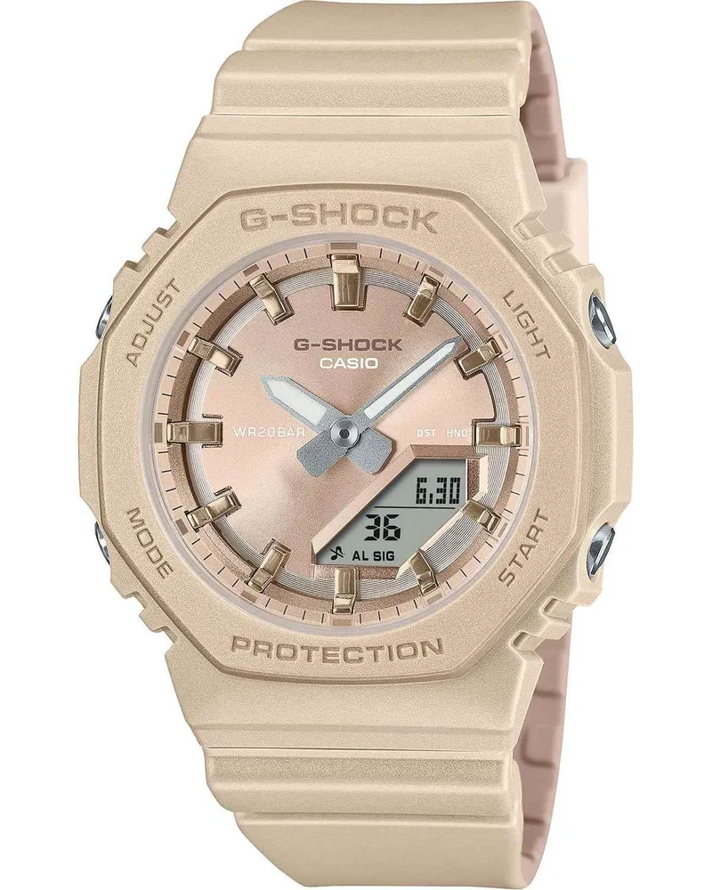 CASIO G-Shock Chronograph - GMA-P2100ST-9AER Μπεζ case with Μπεζ Rubber Strap