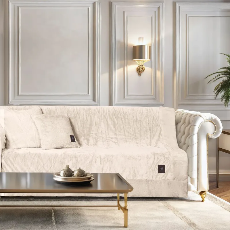 ΡΙΧΤΑΡΙ ΤΡΙΘΕΣΙΟ GREENWICH POLO CLUB VELVET PREMIUM 3968 IVORY 180Χ300CM