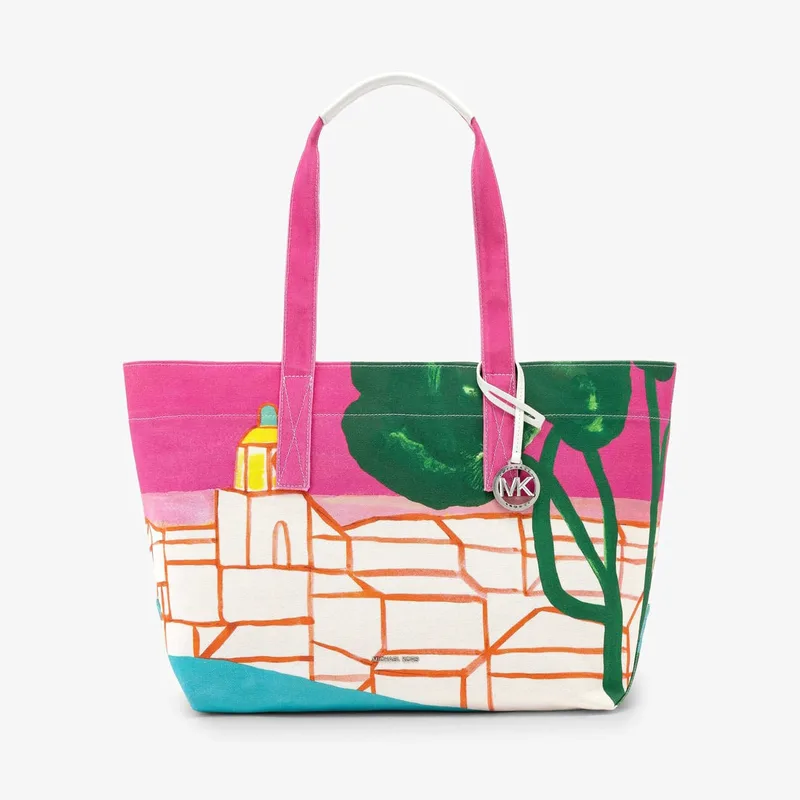 Michael Kors X Christina Zimpel Large Tote Raspberry Multi Universal