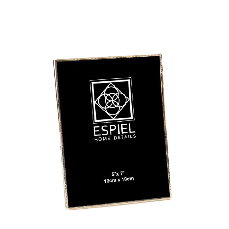 Κορνίζα Μεταλλική Χρυσή ESPIEL 13x18εκ. FAM750 (Υλικό: Μεταλλικό, Χρώμα: Χρυσό ) - ESPIEL - FAM750