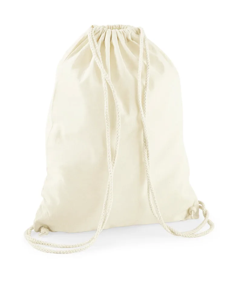 Τσάντα Πουγκί Recycled Cotton Gymsac W910 Westford Mill Natural