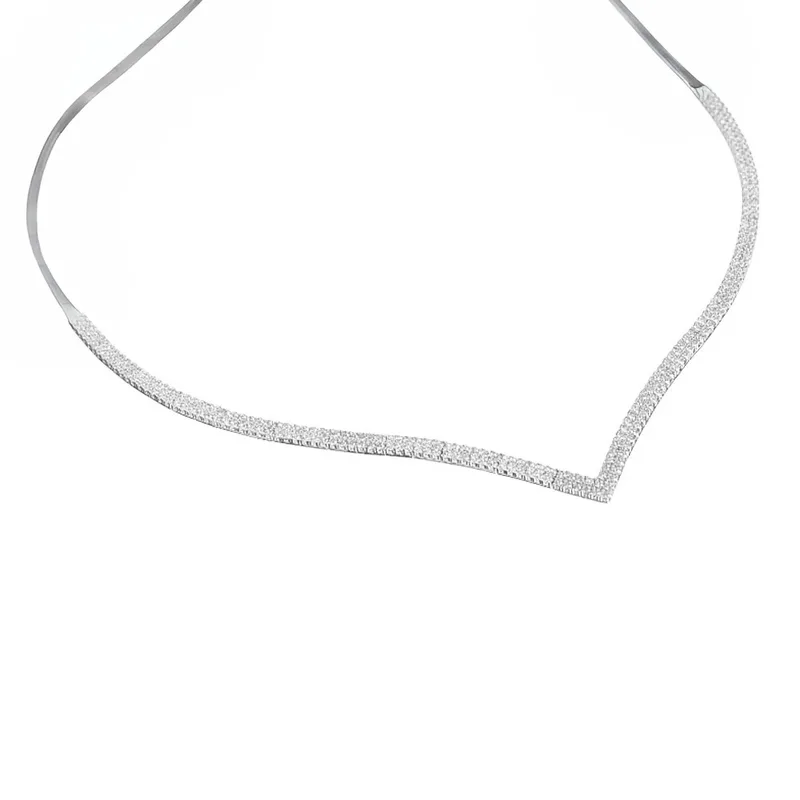 Κολιέ Ριβιέρα σε Ασήμι 925 με zircon Gatsa 3779