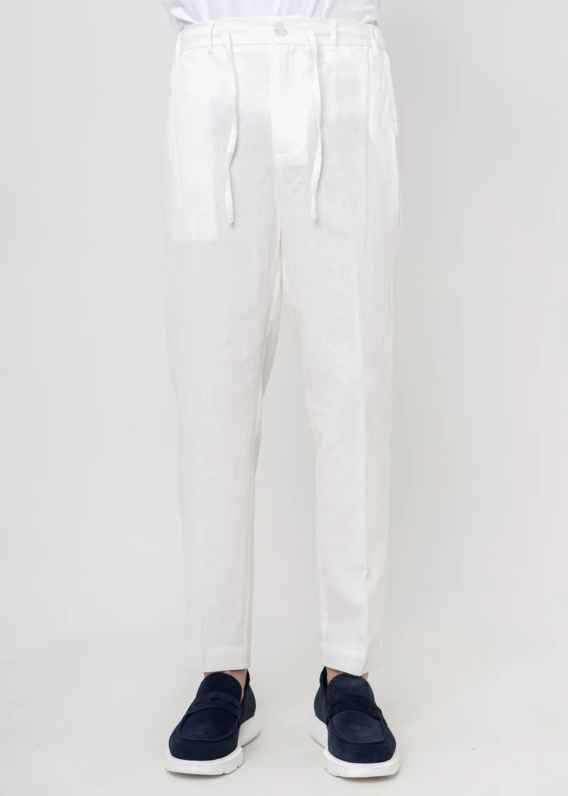 Hamaki Ho Λινό Παντελόνι της σειράς Chino - PSE1753H Off White