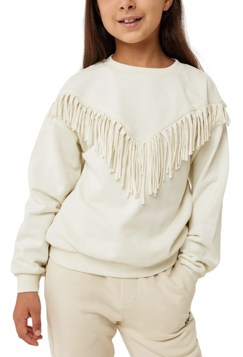 Μπλούζα Μακρυμάνικη Mexx Crewneck Με Κρόσια TU1884026G-Ecru Κορίτσι