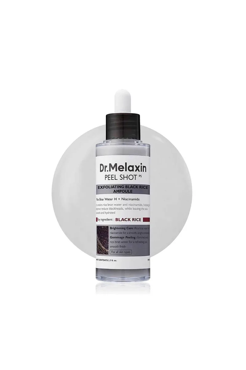 Dr.Melaxin Peel Shot Exfoliating Black Rice Ampoule - Απολεπιστικός Ορός Με Μαύρο Ρύζι 80 ml - 8809886482373