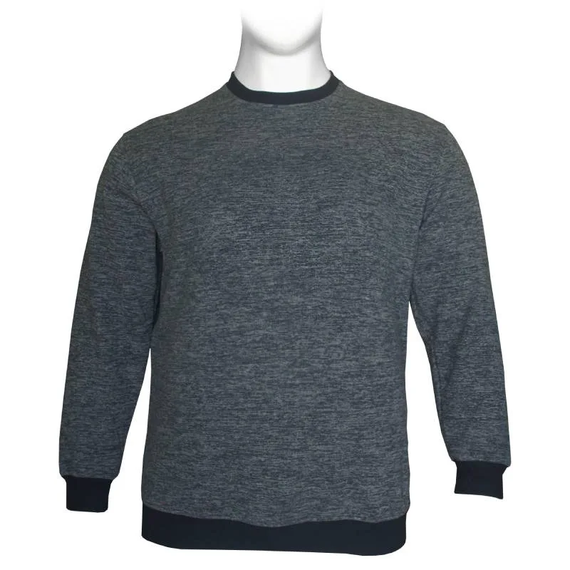 Μακρυμάνικη Μπλούζα Wool Feel με Flock 3D στάμπα της Leo Collection - Blue Denim
