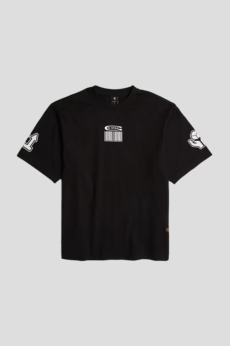 G-STAR Ανδρικό Μαύρο Barcode Boxy T-Shirt