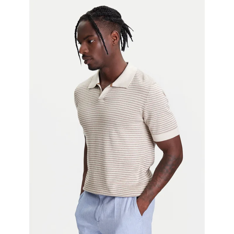United Colors Of Benetton Polo 1094K301J Μπεζ Regular Fit