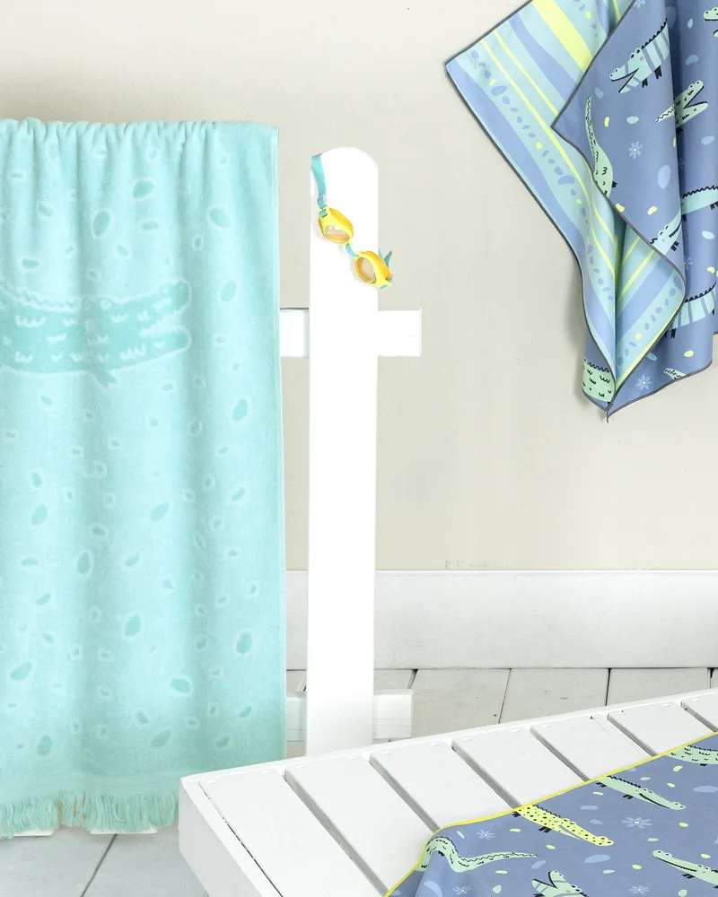 Παιδική Πετσέτα Θαλάσσης Nima Rokko Jacquard Τιρκουάζ 70x140