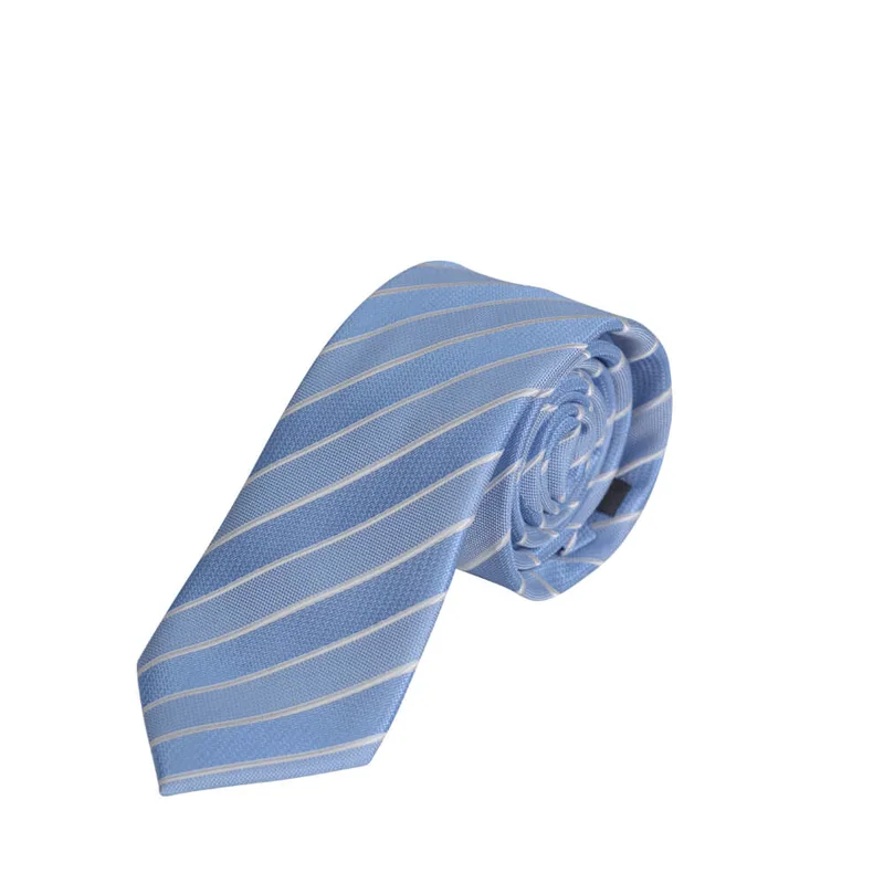 Prince Oliver Γραβάτα Γαλάζια Με Χοντρή Ρίγα (Φάρδος 7 cm)