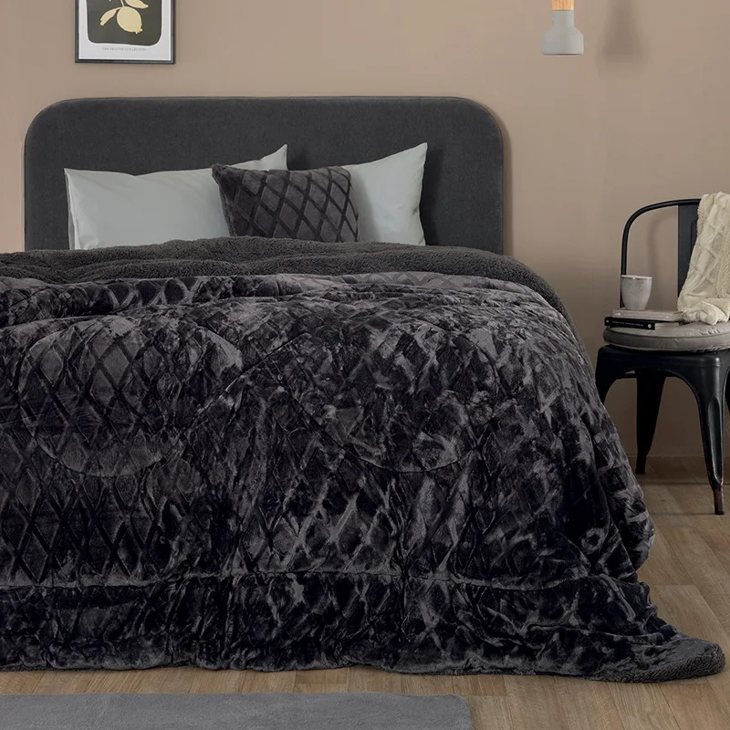 Κουβερτοπάπλωμα King Size 240X260 Palamaiki Nadine/5 Coal (240x260)