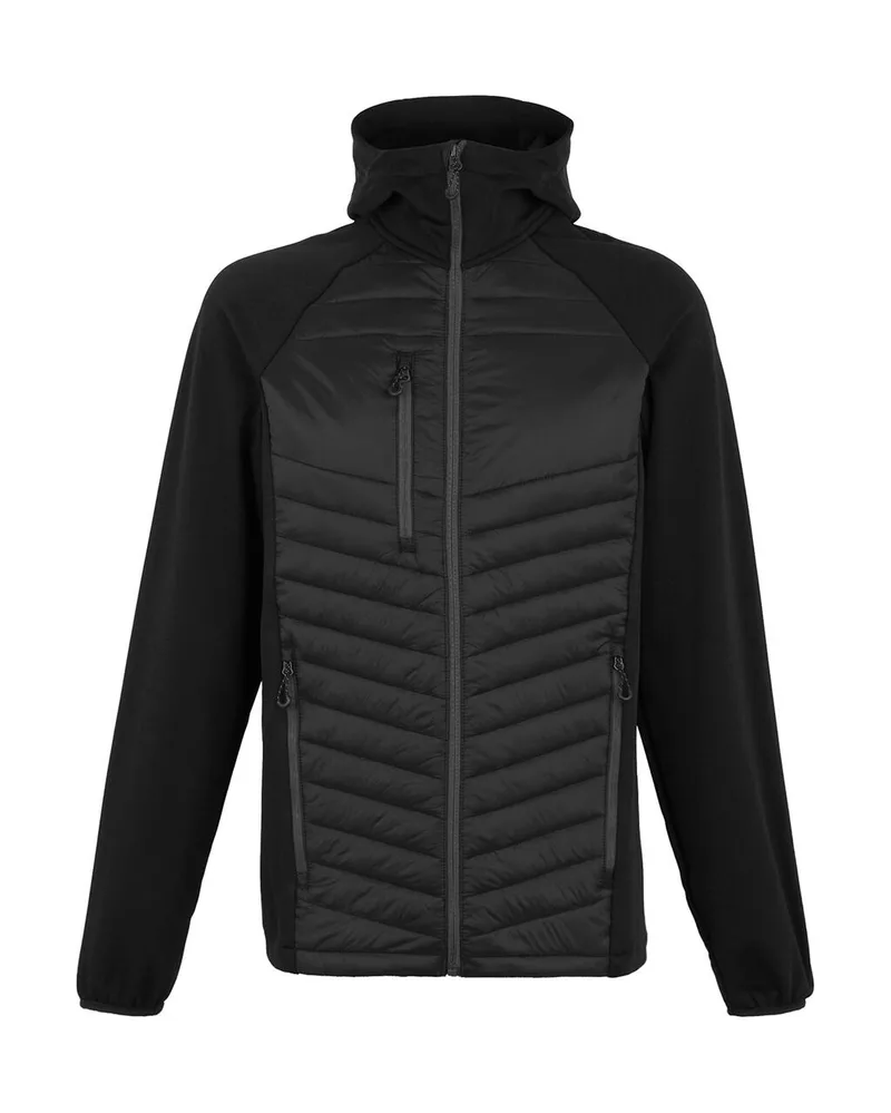 Men’s Navigate Hybrid Hooded Jacket Regatta Professional TRA549 Black/Seal Grey