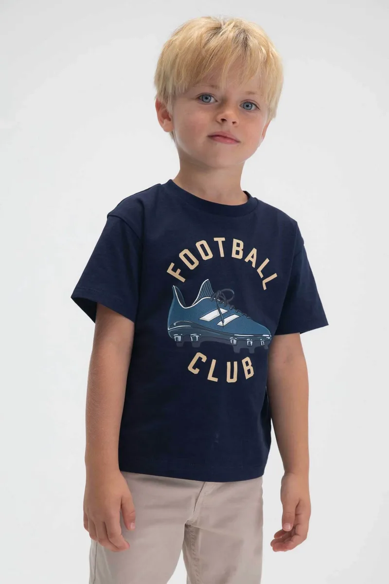 Mayoral παιδικό T-shirt με print Regular Fit - 3072-S26 Μπλε Σκούρο
