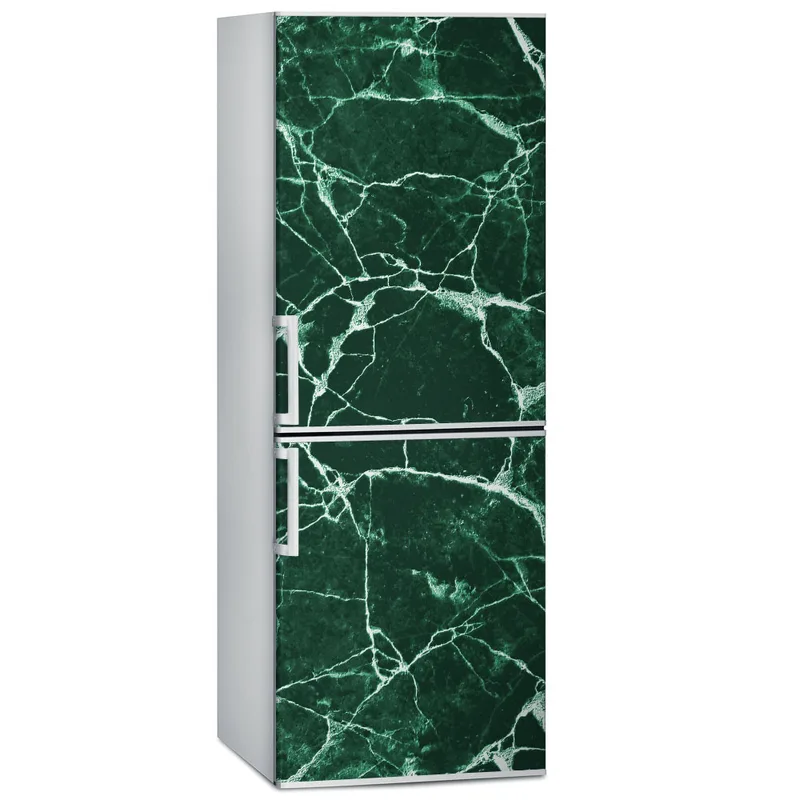 Αυτοκόλλητο ψυγείου GREEN AND WHITE MARBLE
