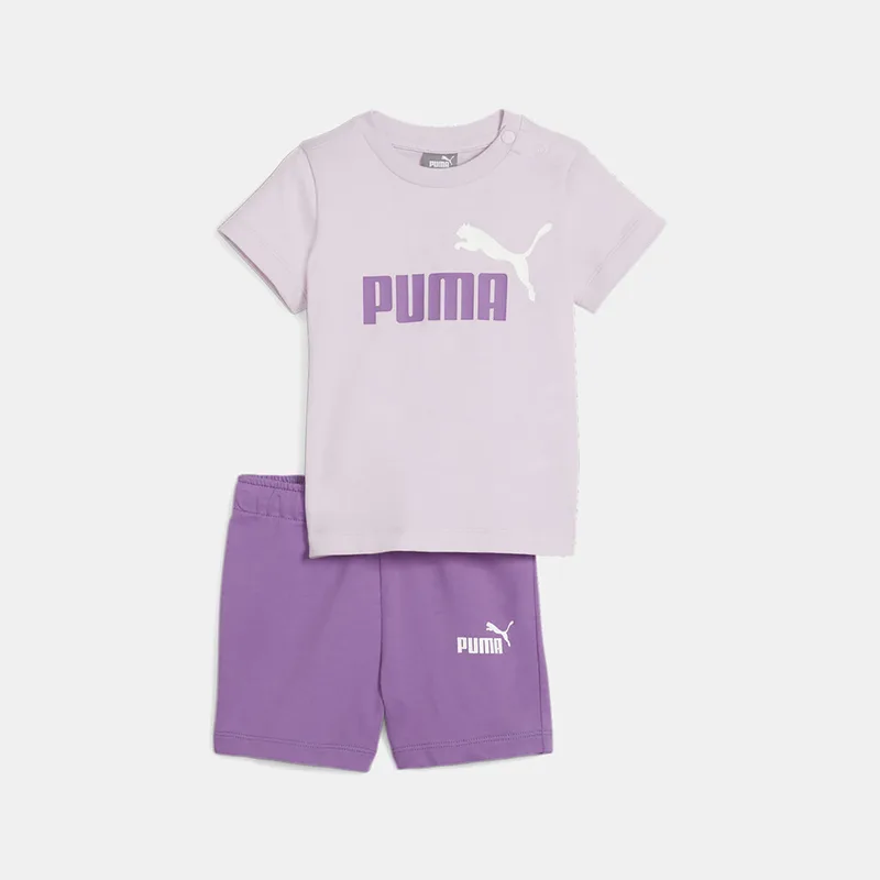 PUMA MINICATS TEE & SHORTS INFANTS SET ΡΟΖ
