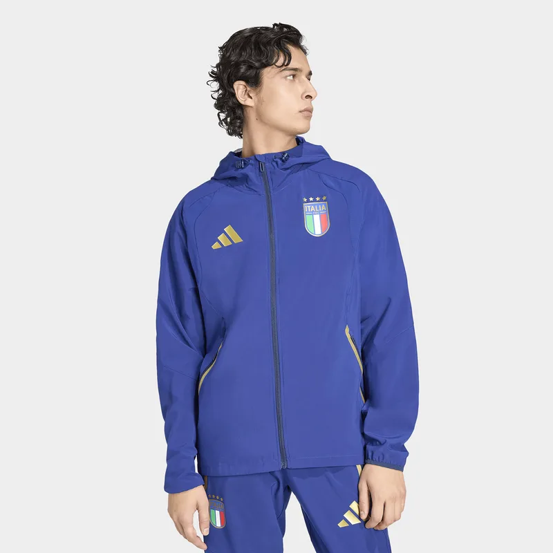 adidas Εθνική Ιταλίας Tiro Travel Full Zip Ανδρικό Αντιανεμικό Μπουφάν (9000263747_66177)
