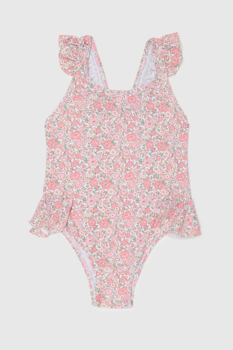 OVS βρεφικό μαγιό ολόσωμο με flower pattern - 002199351 Ροζ