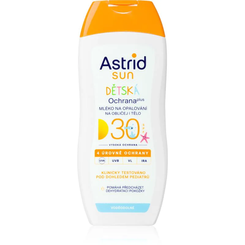 Astrid Sun παιδικό αντηλιακό γαλάκτωμα SPF 30 για πρόσωπο και σώμα 200 ml