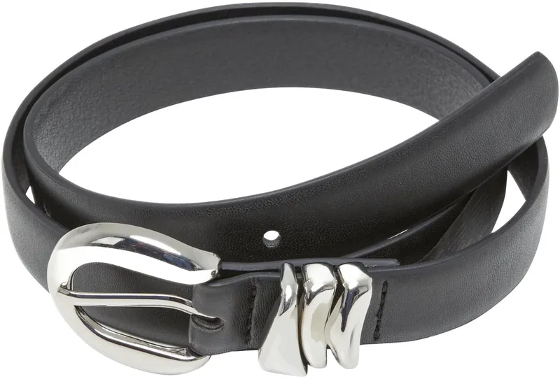 Chunky Multiple Loop Synthetic Leather Belt Urban Classics TB7213-02499 black/silver