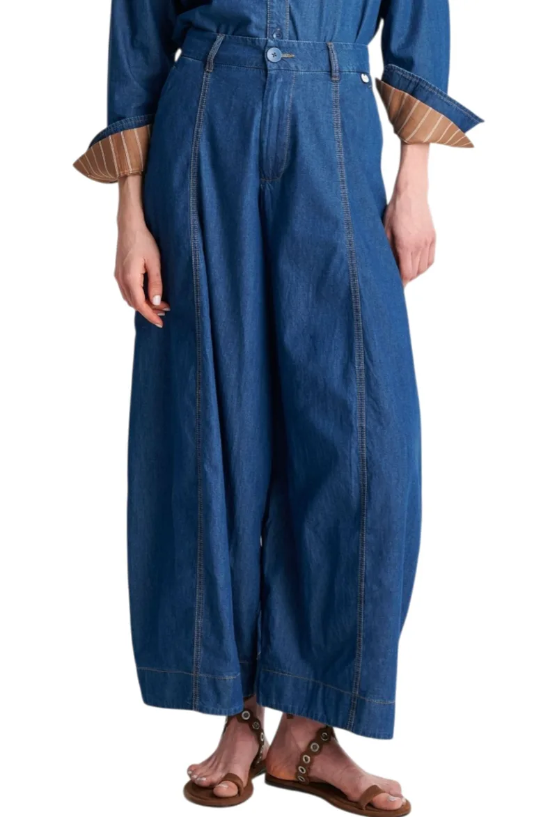 Παντελόνι Jean Ale Με Denim Όψη 8923179-BLUE Γυναικείο