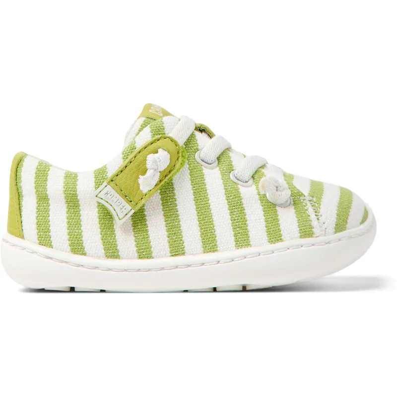 CAMPER Peu - Smart casual παπουτσια Για Firstwalkers - Πράσινο,Λευκό, Μέγεθος 21, Cotton fabric/Smooth leather