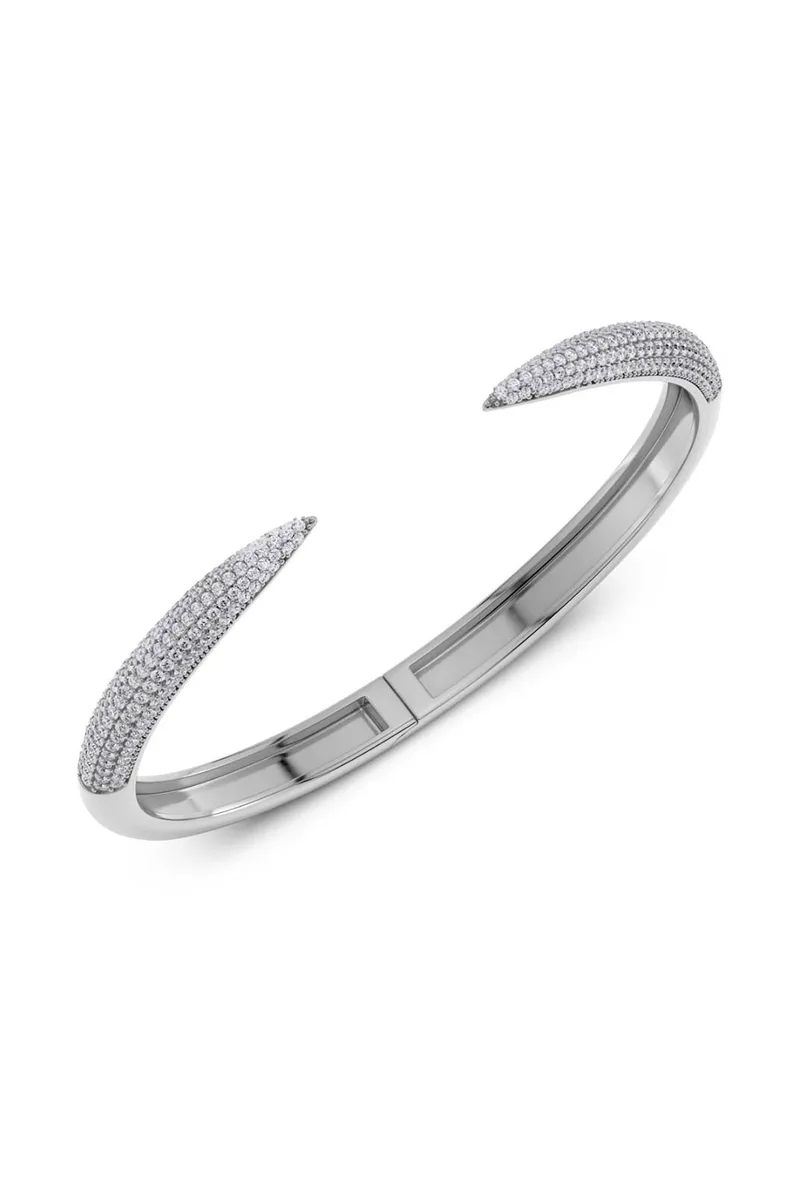 EDBLAD γυναικείο βραχιόλι χειροπέδα "Crest Pavé Bangle Silver" - 127617