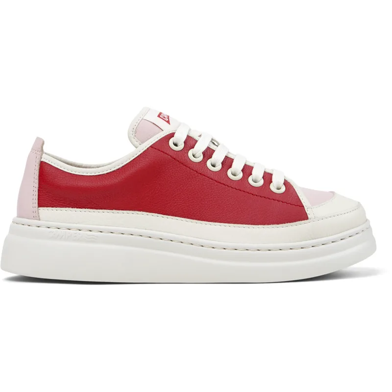 CAMPER Twins - Sneakers Για Γυναικεία - Λευκό,Ροζ,Κόκκινο, Μέγεθος 39, Smooth leather