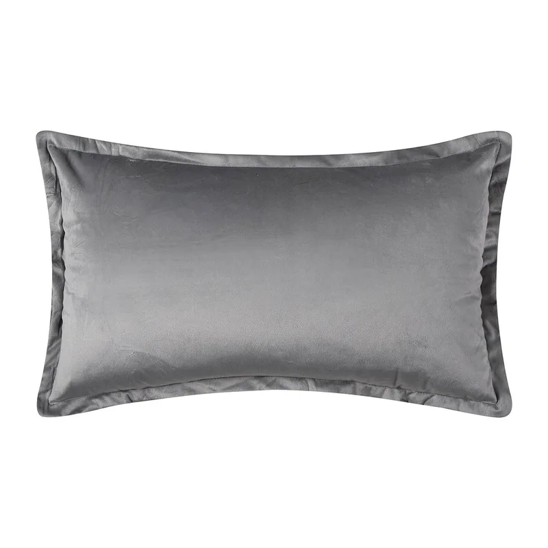 Διακοσμητική Μαξιλαροθήκη Βελουτέ (35x60) Silk Fashion A804 Ανοιχτό Γκρι