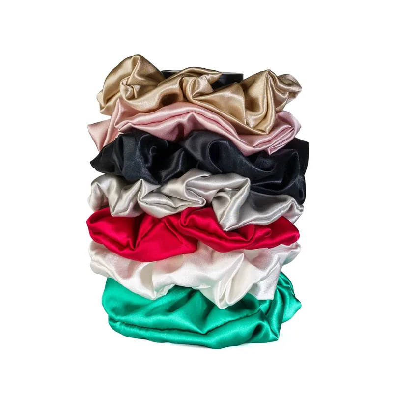 Μεταξωτό Scrunchie Medium-Χακί