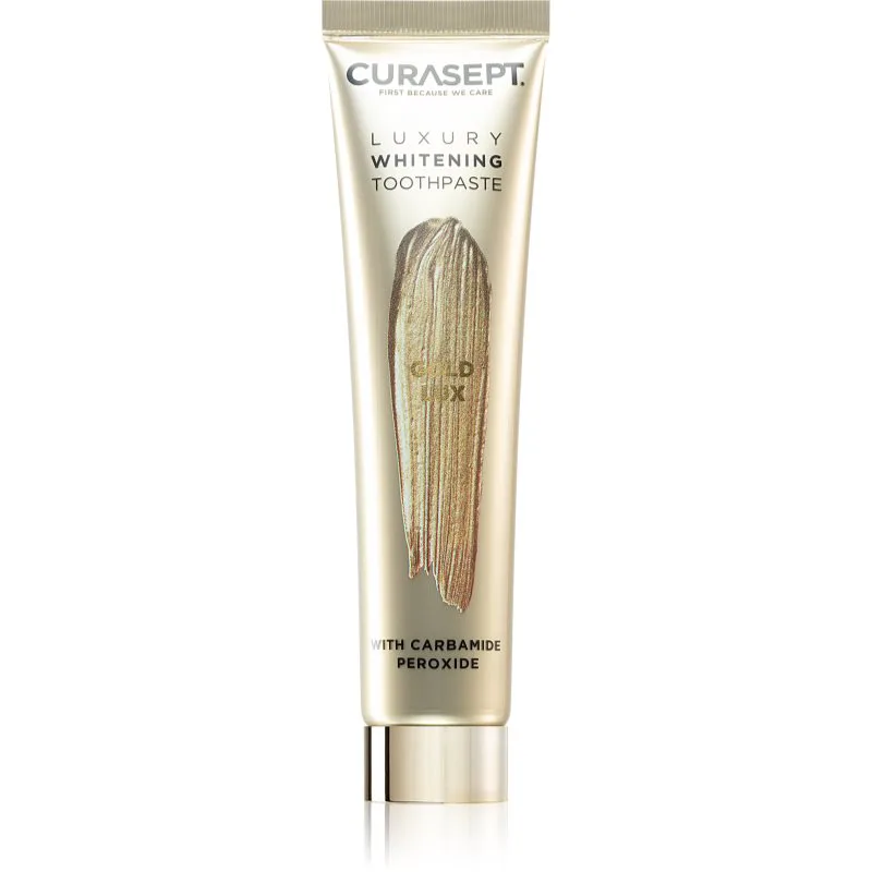 Curasept Χρυσό Lux Toothpaste λευκαντική οδοντόκρεμα με ενεργό άνθρακα 75 ml