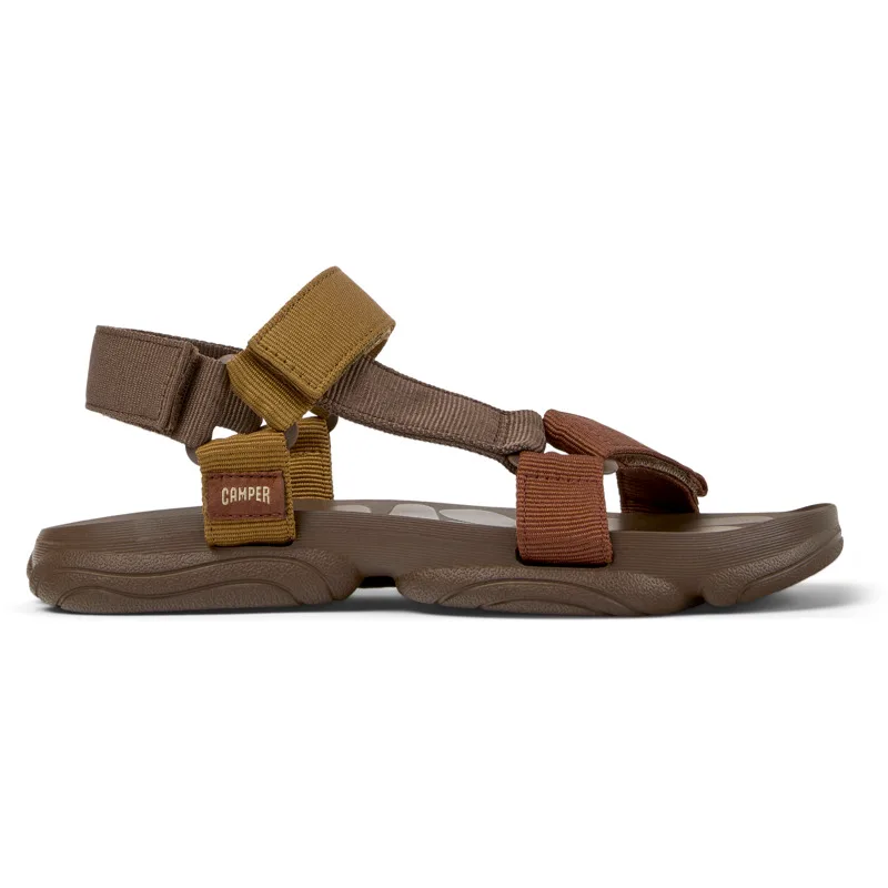 CAMPER Karst Sandal - Πέδιλα Για Ανδρικα - Καφέ,Κόκκινο, Μέγεθος 39, Cotton fabric