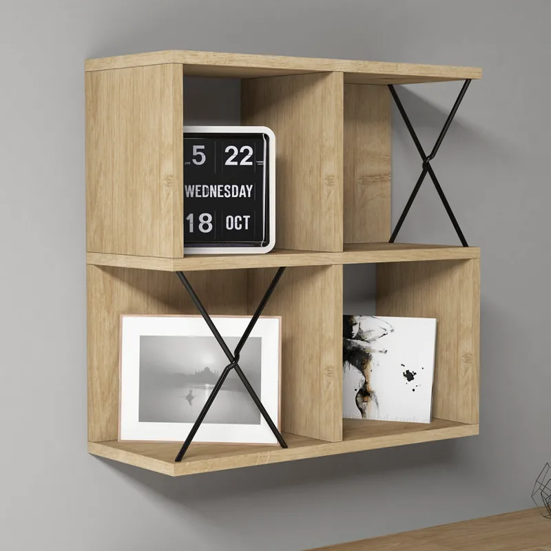 Ράφι Τοίχου Extra - Oak 845Hct1617 (60x60x24 cm)
