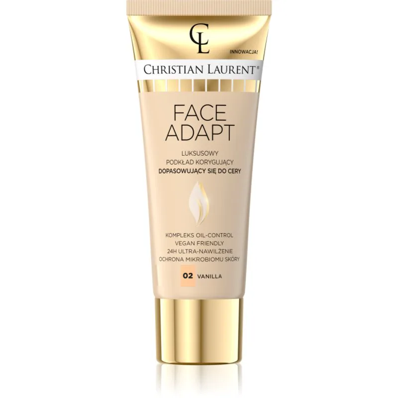 Christian Laurent Face Adapt ενυδατικό μεικ απ με λειαντική επίδραση απόχρωση 02 Vanilla 30 μλ