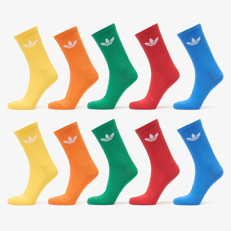 adidas Trefoil Crew Socks 10-Pack Blue/ Green/ Better Scarlet XL