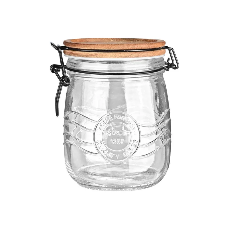 Estia Δοχείο Αποθήκευσης Allure Γυάλινο 750Ml Με Κλιπ Καπάκι