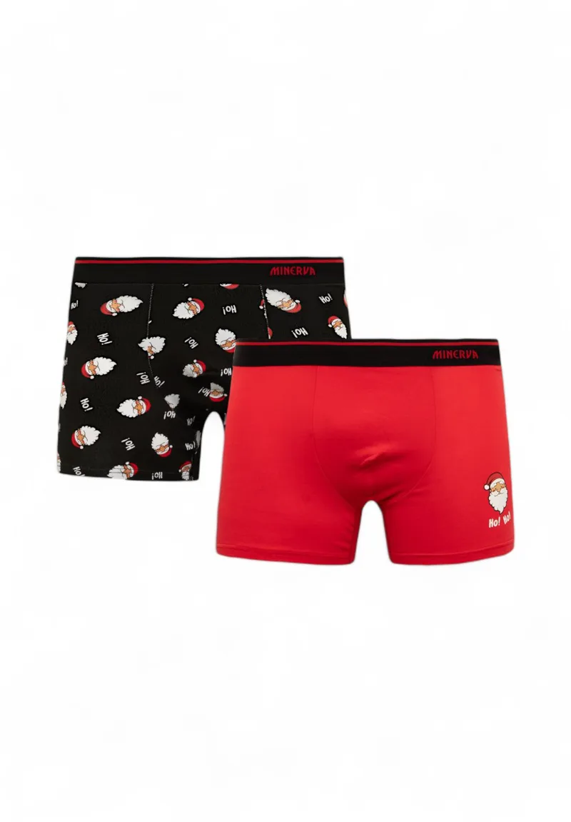 Boxer ανδρικό X-mas HoHo Minerva 2 Τεμ. MNRV96-29461-240-Πολύχρωμο