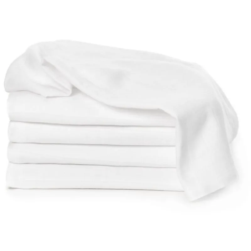 T-TOMI TETRA Cloth Diapers EXCLUSIVE COLLECTION White υφασμάτινες πάνες White 70x70 cm 5 τμχ
