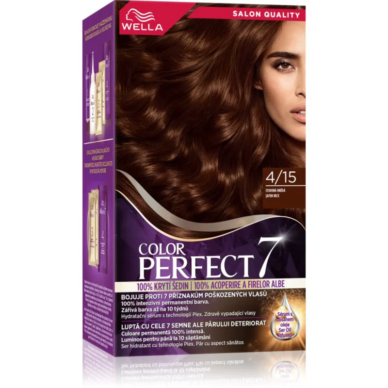 Wella Color Perfect βαφή μαλλιών απόχρωση 4/15 Cool Evening Brown 1 τμχ