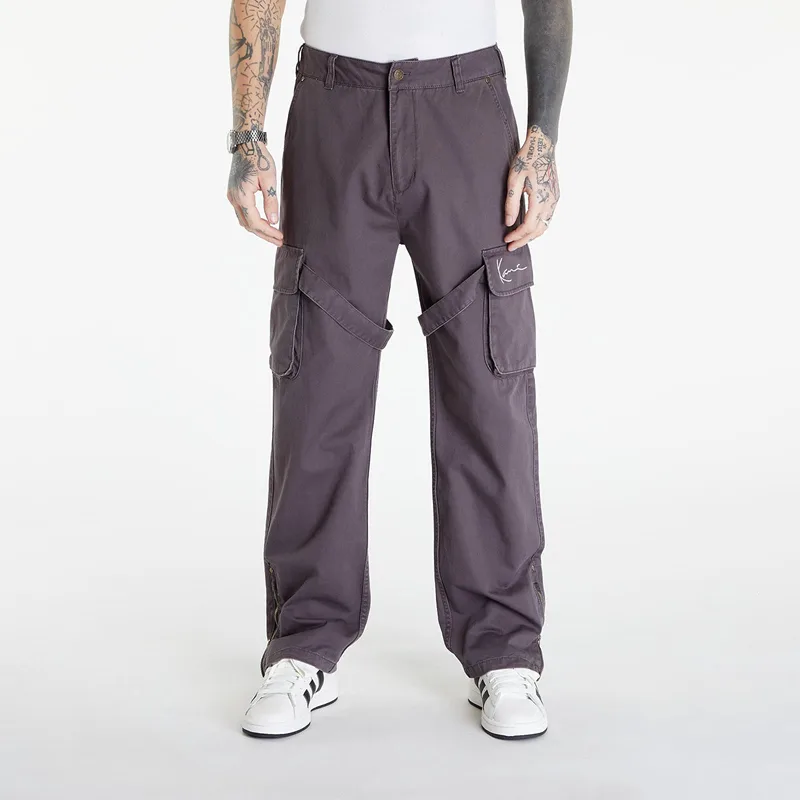 Παντελόνια Karl Kani Small Signature Washed Cargo Pants Anthracite S