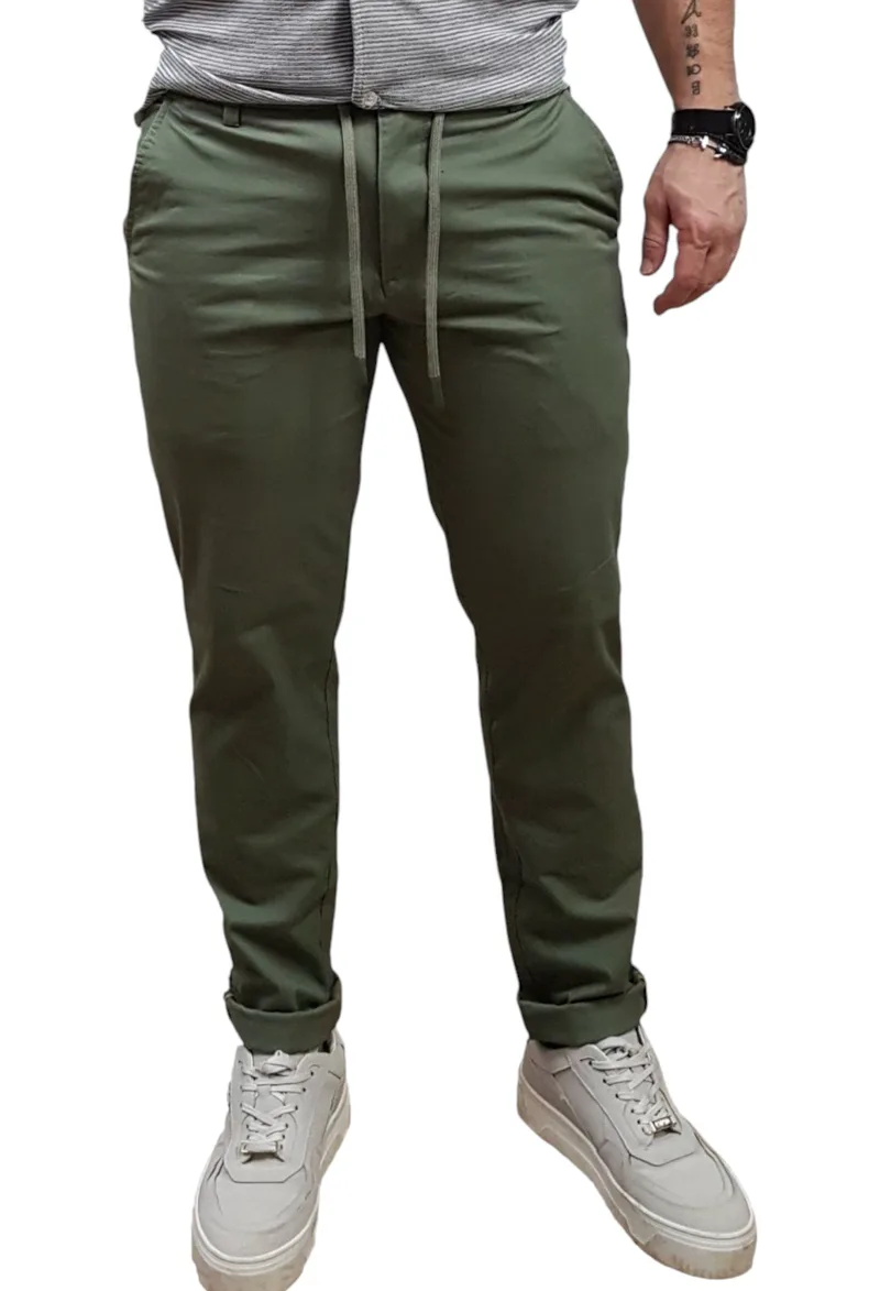 Παντελόνι Υφασμάτινο Jack & Jones Jpstmarco Jjsummer Chino 12253071-Agave Green Ανδρικό