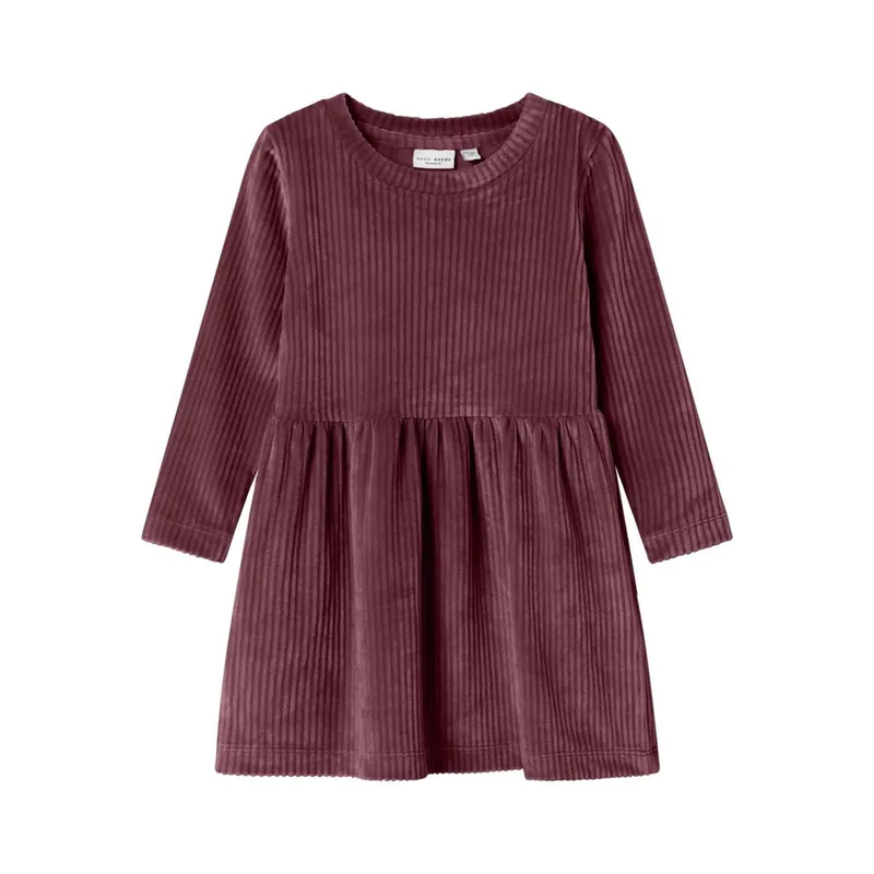 Φόρεμα βελουτέ κορίτσι name it-13235116-Burgundy