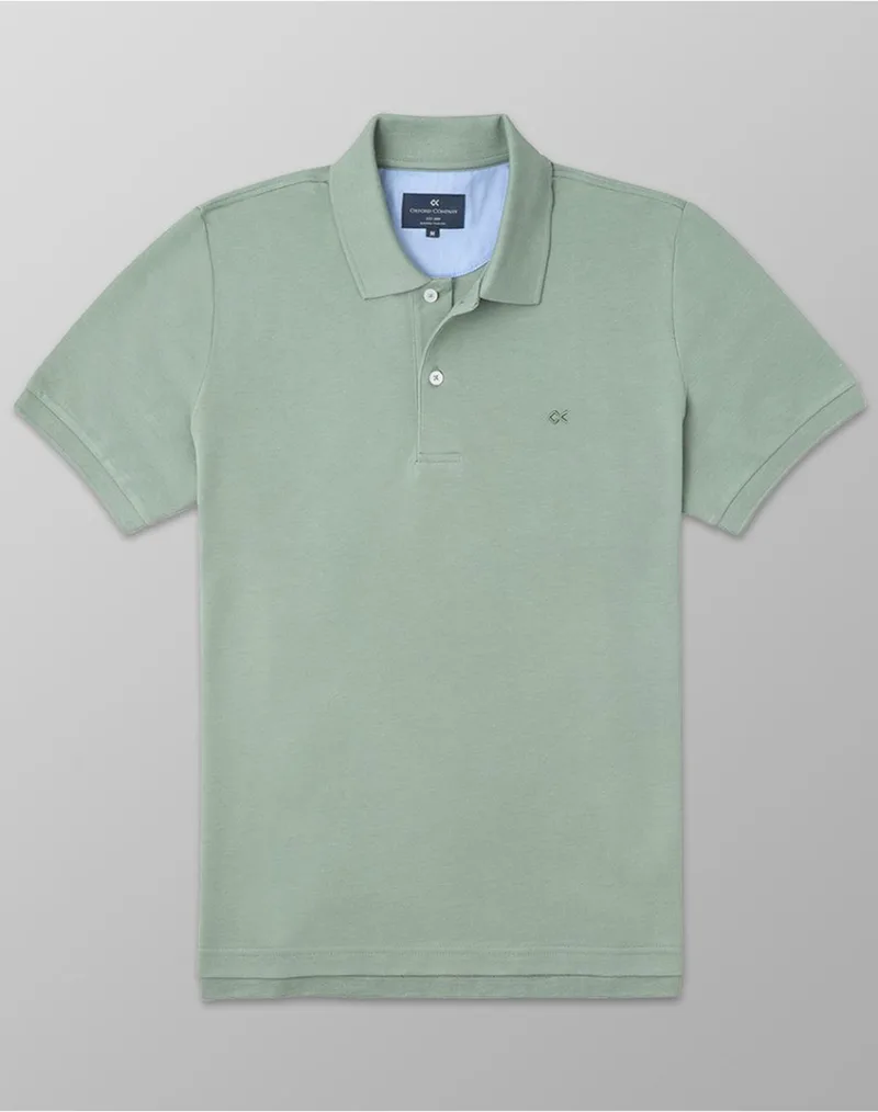 OXFORD COMPANY POLO KM 100% ΒΑΜΒΑΚΙ ΜΠΛΟΥΖΑ P511-PZ00.04-04 MintGreen